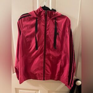 Size L pink Adidas Windbreaker